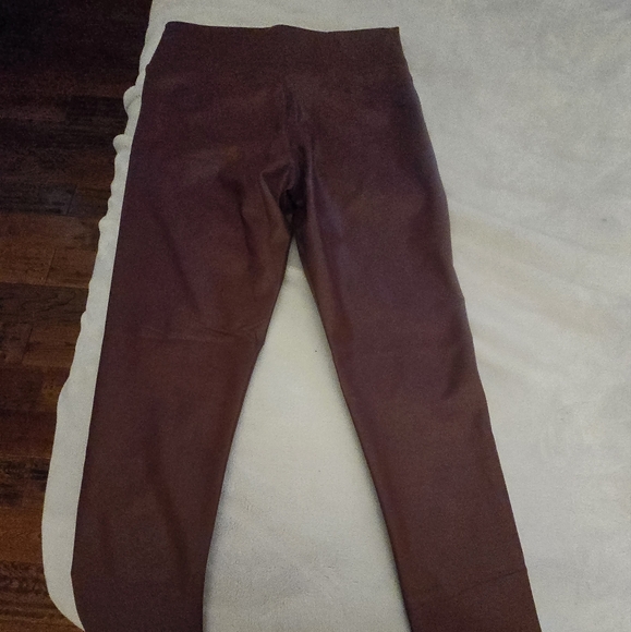 AUSIMIAR Women's Stretchy Faux Leather Fit  Wet Look Leggings Pants. Sexy High - Picture 5 of 8